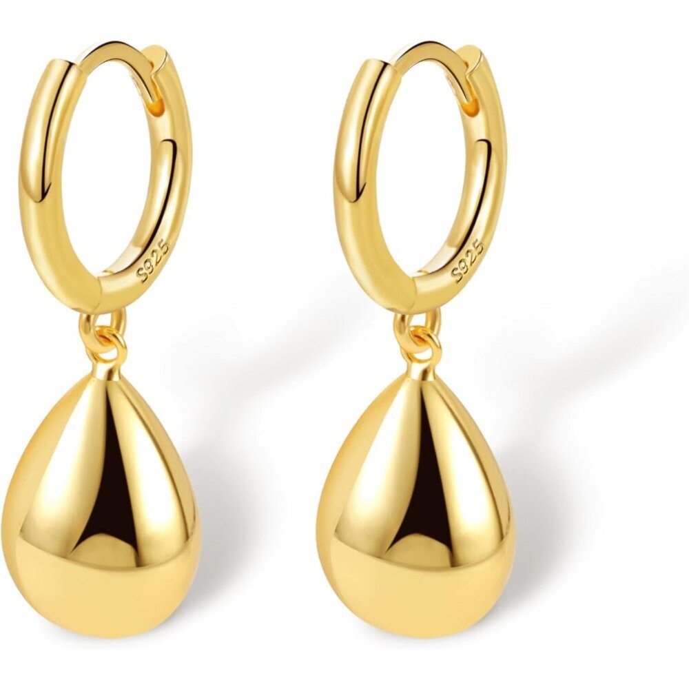 925 Sterling Silver Teardrop Leverback Earrings for Women Girls Waterdrop Tear D - Picture 6 of 8